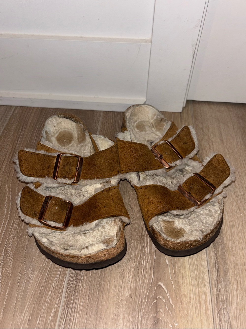 Birkenstock Arizona Mink Suede Shearling